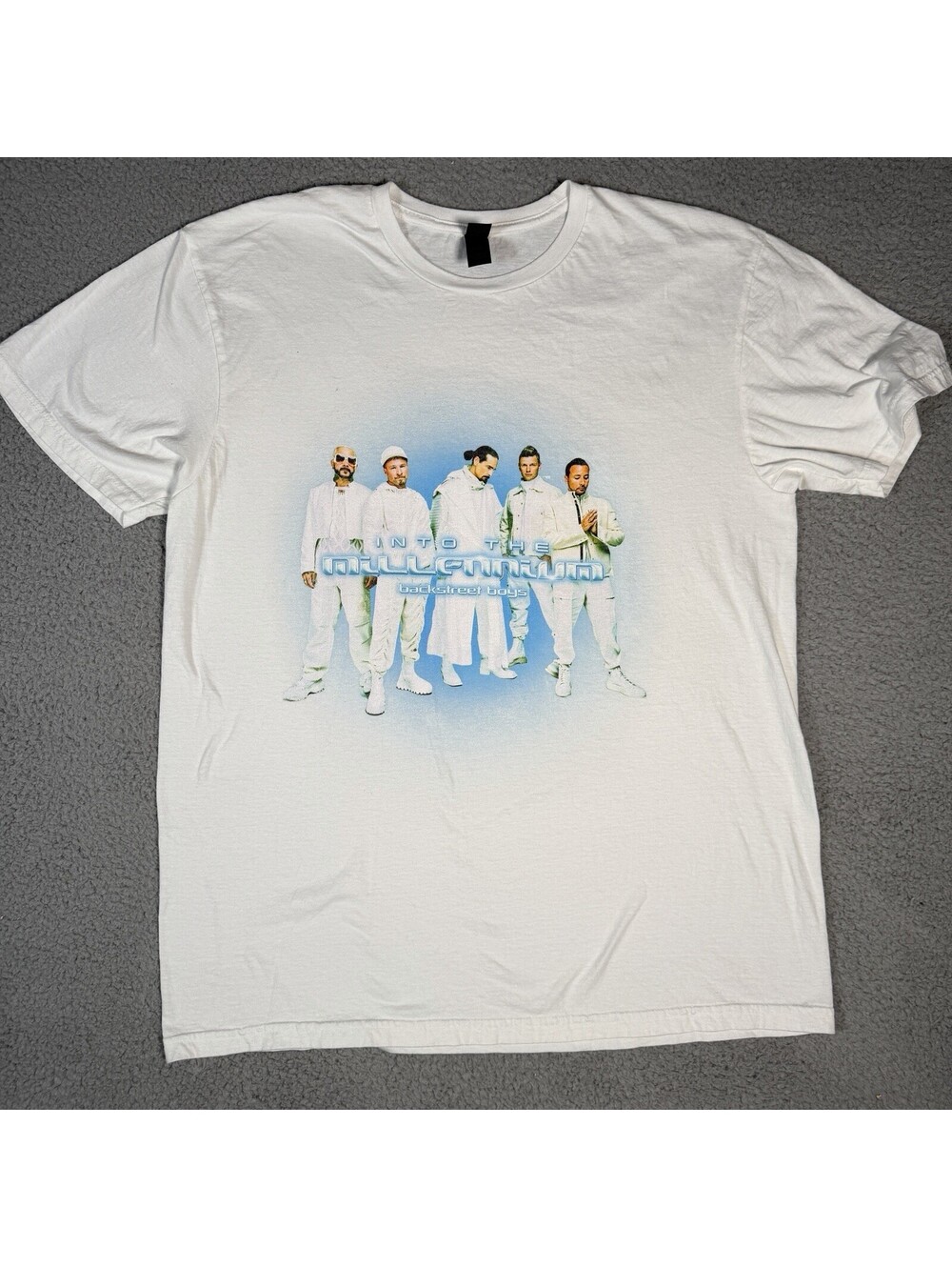 Backstreet Boys Into The Millennium Tour Tee Gildan T-Shirt Mens Size L White